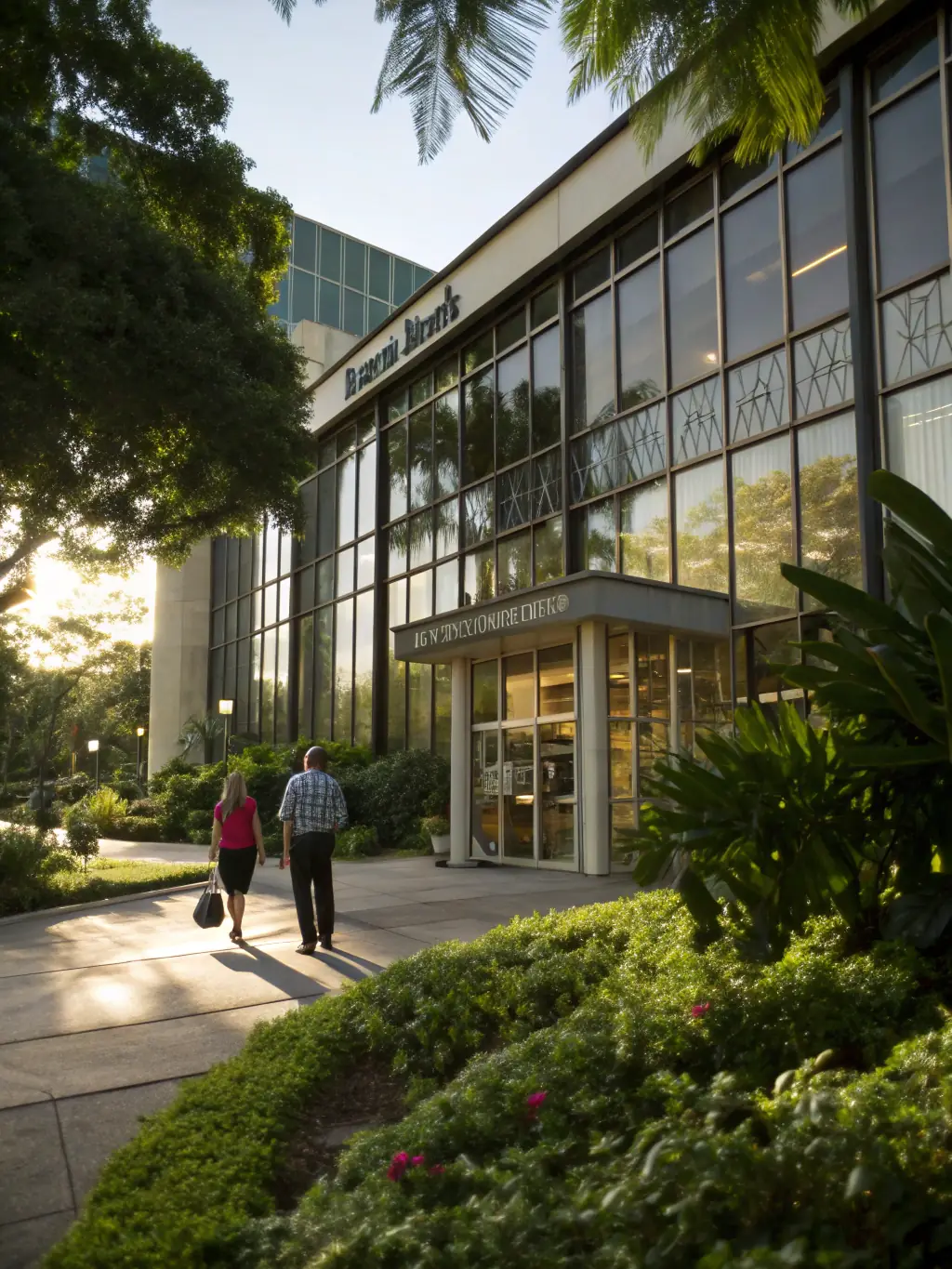 A photograph of a modern bank headquarters, symbolizing the institutional banking support and financial stability backing Foxtrot's operations and growth.